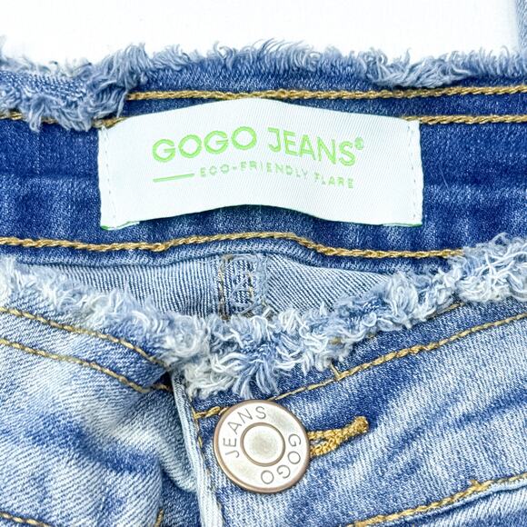 GoGo Jeans Eco Friendly Distressed Flare Jeans - 15/32 - Picture 10 of 10